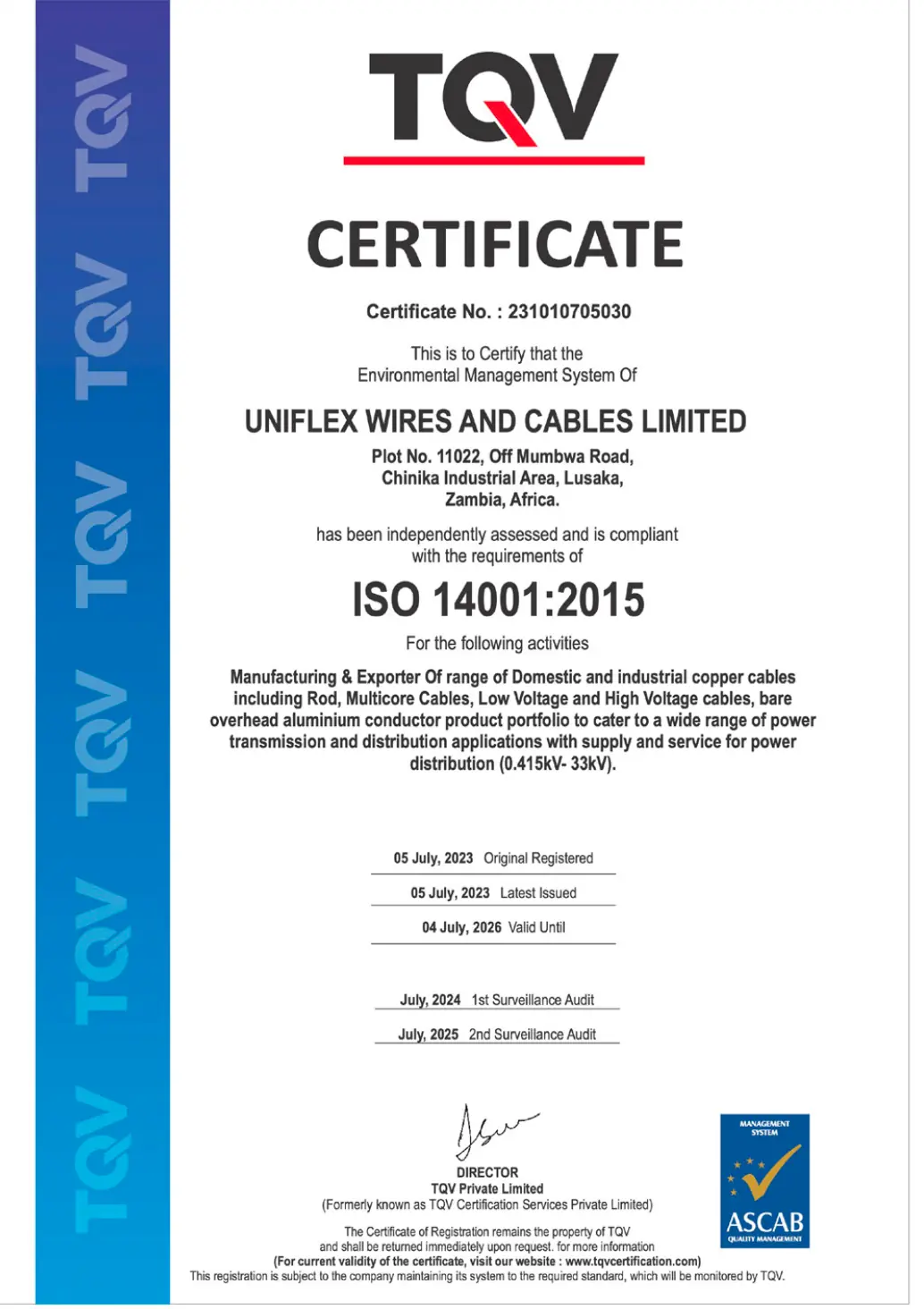 certificate