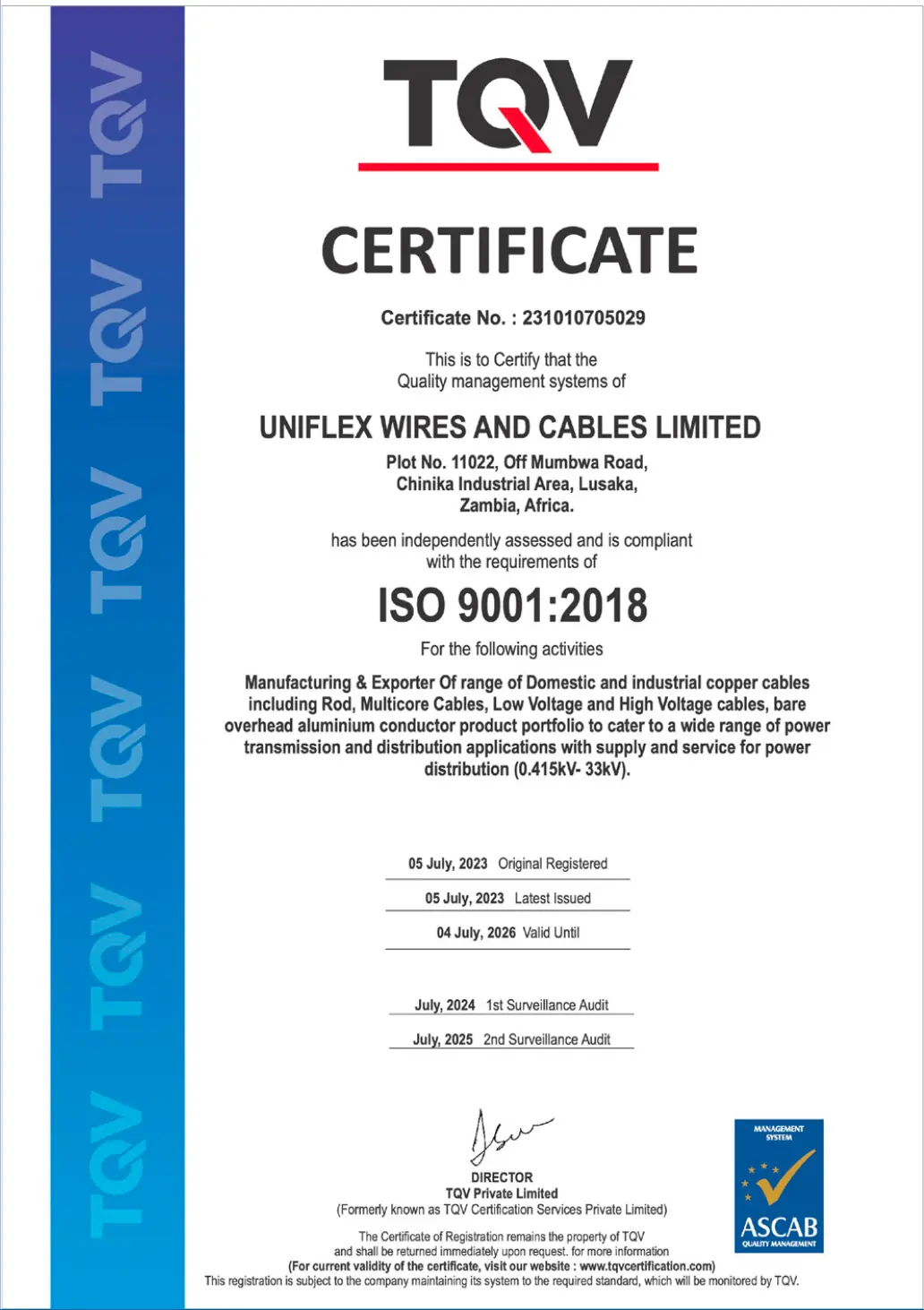 certificate