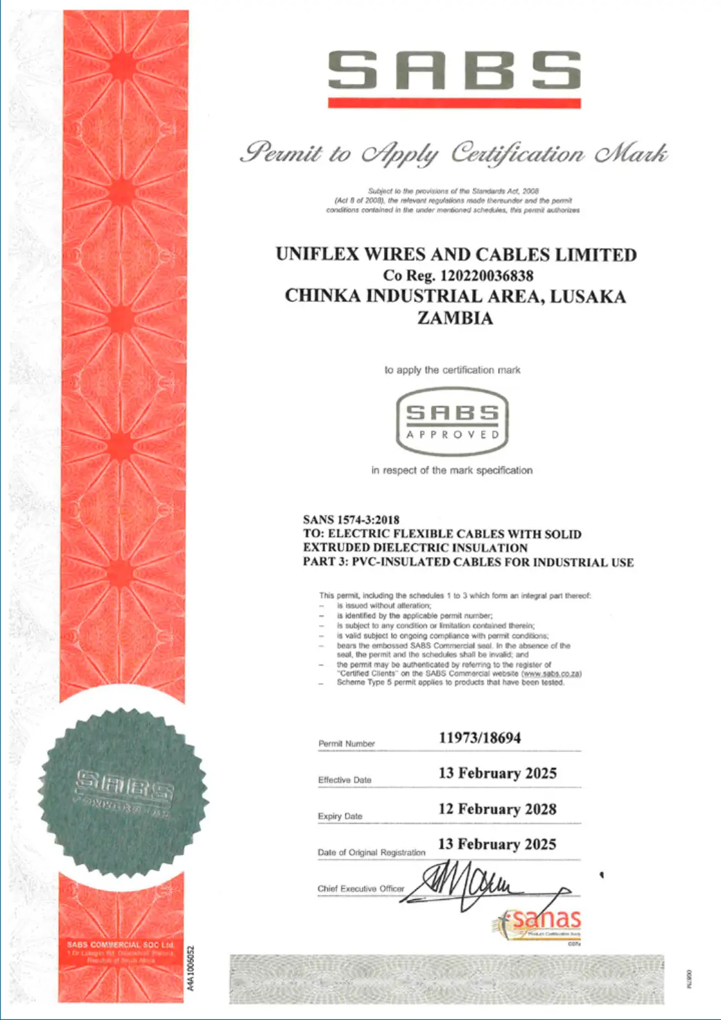 certificate