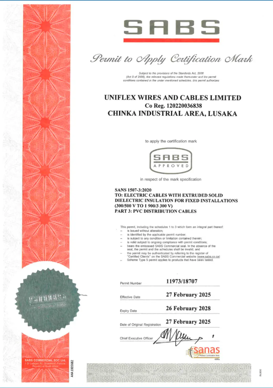 certificate